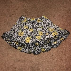 Cheetah print and floral tutu skirt